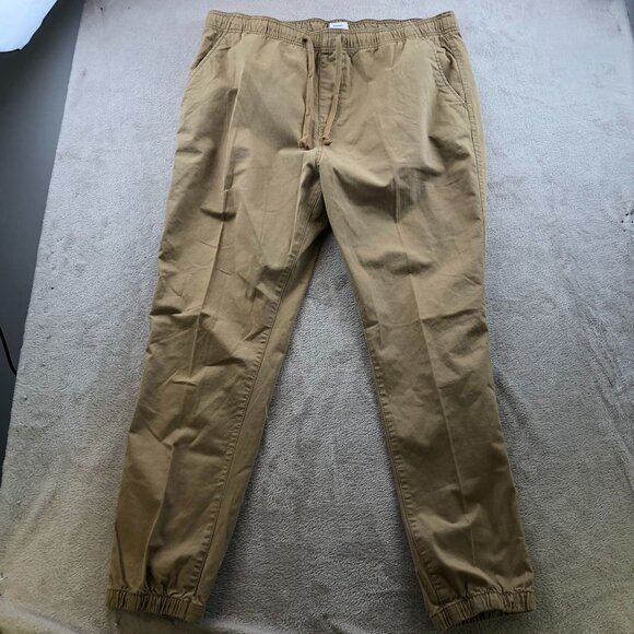 Old Navy Mens Jogger Pants Size XL 40x30 Measured Tall Khaki Drawstring - Picture 12 of 13